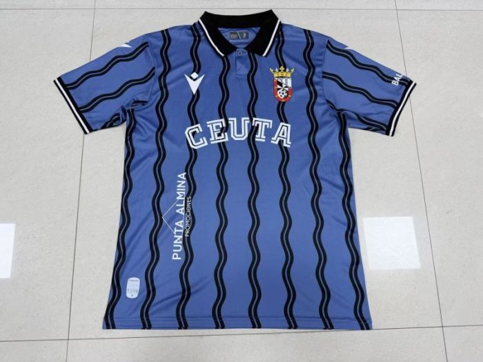 Fans Version 2025-2026 AD Ceuta FC Away Soccer Jersey Football Shirt