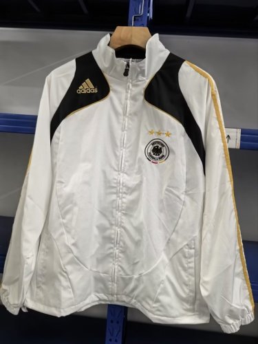 Retro Jacket 2004 Germany White/Black Soccer Windbreaker Jacket Football Jacket