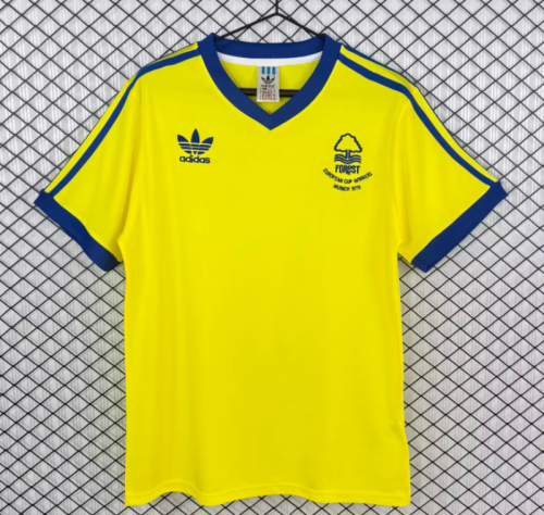 Retro Jersey 1977-1980 Nottingham Forest Away Yellow Soccer Jersey Vintage Football Shirt