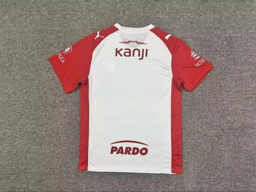 Fan Version 2025-2026 Atlético Independiente Away White/Red Soccer Jersey Men's Football Shirt