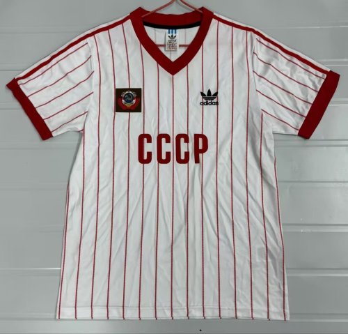 Retro Jersey 1982-1983 USSR Russia Away White Soccer Jersey Vintage Football Shirt
