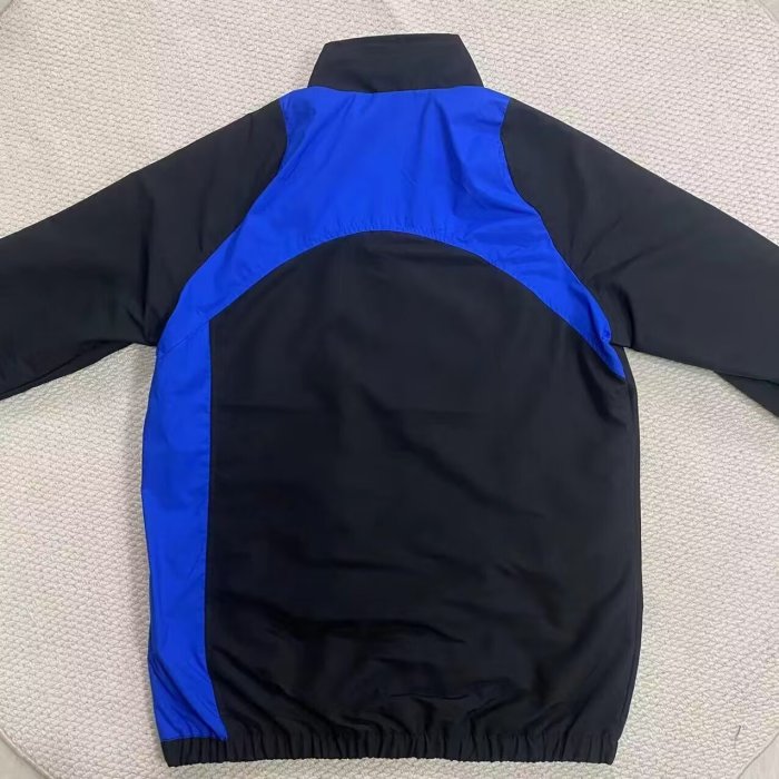 2025-2026 Atletico Madrid Black/Blue Soccer Windbreaker Jacket Football Jacket