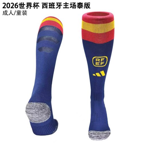 Youth/Adult 2026 World Cup Spain Home Soccer Socks Football Socks
