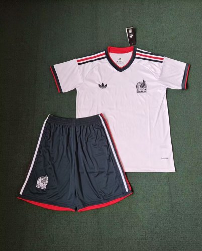 Adult Uniform 2026 Mexico Away White Soccer Jersey Shorts Men's Football Kit