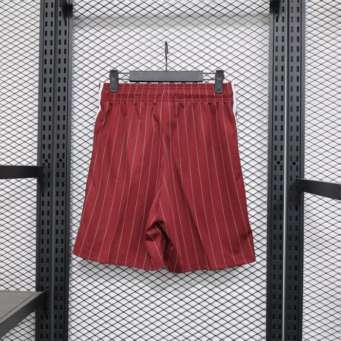 Fan Version 2025-2026 Ajax Dark Red Icon Soccer Shorts Football Shorts