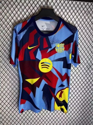 Barca Camisetas de Futbol Fans Version 2025-2026 Barcelona Colorful Soccer Training Jersey