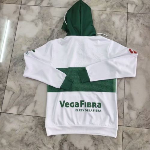 2025-2026 ELCHE White/Green Soccer Training Hoodie Football Hoody