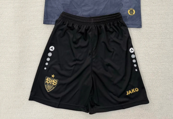 Fan Version 2025-2026 Stuttgart Third Away Grey Soccer Shorts Football Shorts