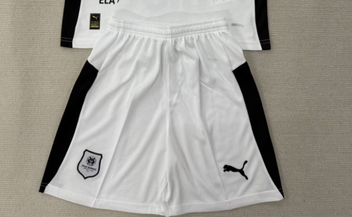 Fan Version 2025-2026 Stade Rennais Away White Soccer Shorts Football Shorts