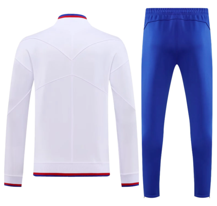 Adult 2026 England White Soccer Jacket and Long Pants Football Tracksuit