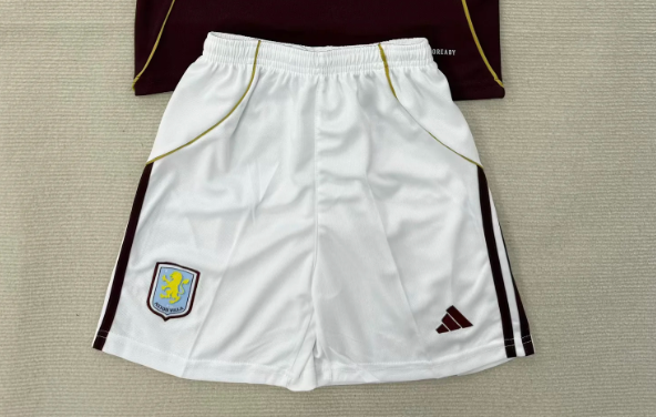 Fan Version 2025-2026 Aston Villa Home Soccer Shorts Football Shorts