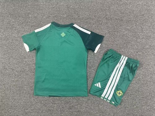 Youth Uniform Kids Kit Northern Ireland 2026 Home Soccer Jersey Shorts Child Football Set