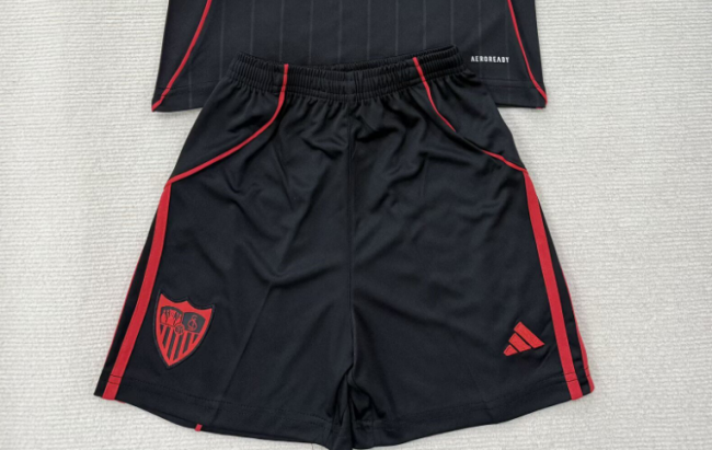 Fan Version 2025-2026 Sevilla Third Away Black Soccer Shorts Football Shorts
