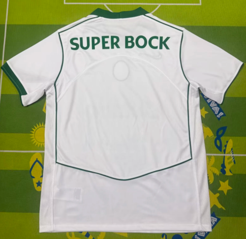 Fan Version 2025-2026 Sporting Lisbon Fourth Away White/Green Football Shirt Soccer Jersey