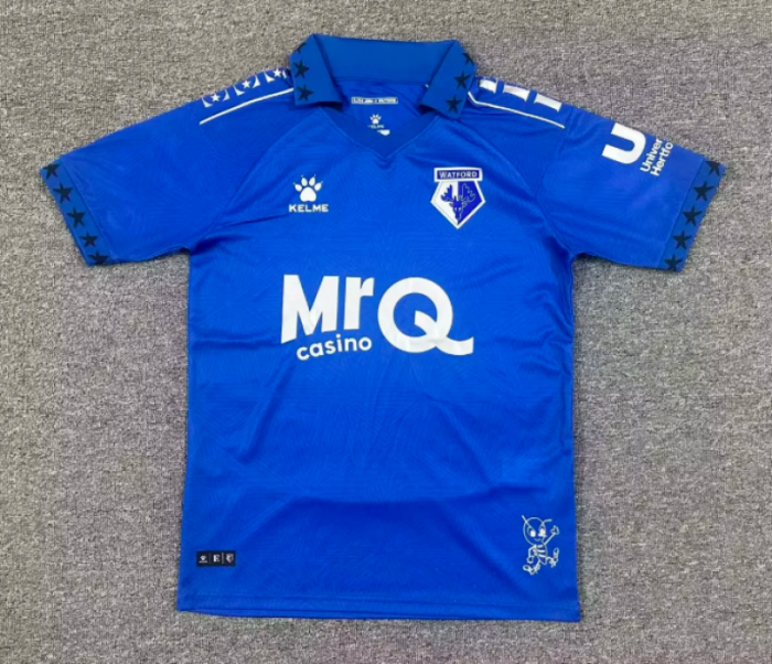 Fans Version 2025-2026 Watford Third Away Blue Soccer Jersey Football Shirt