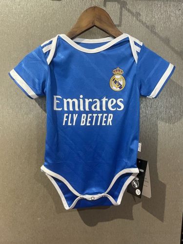 Baby Cloth 2025-2026 Real Madrid Third Away Blue Soccer Jersey Baby Onesies