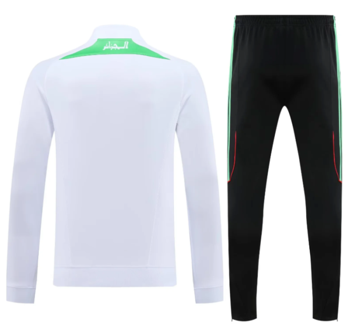 Adult 2026 Algeria White Soccer Jacket and Long Pants Football Tracksuit