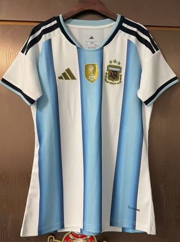 with FIFA World Champions 2022 Patch Women 2026 Argentina Home Soccer Jersey Girl Football Shirt