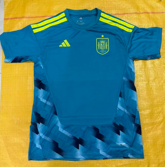Fan Version 2026 Spain Blue Goalkeeper Soccer Jersey España Camisetas de Futbol