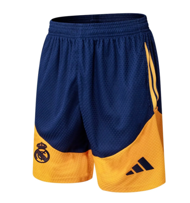 Fan Version 2025-2026 Arsenal Blue/Yellow Soccer Shorts Football Shorts