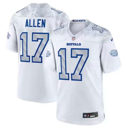 Youth 2025 Buffalo Bills 17 ALLEN White NFL Jersey Child Shirt