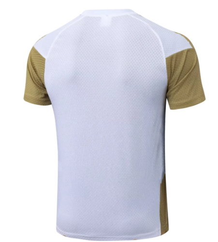 Player Version 2025-2026 Real Madrid White/Golden Soccer Training Jersey Real Football Shirt