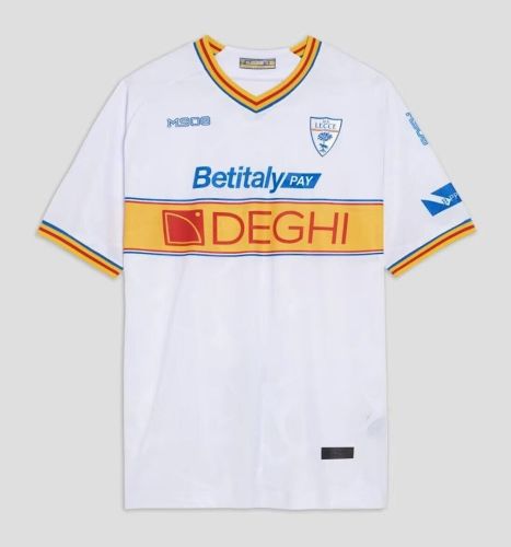 Fan Version 2025-2026 Lecce Away White Soccer Jersey Football Shirt