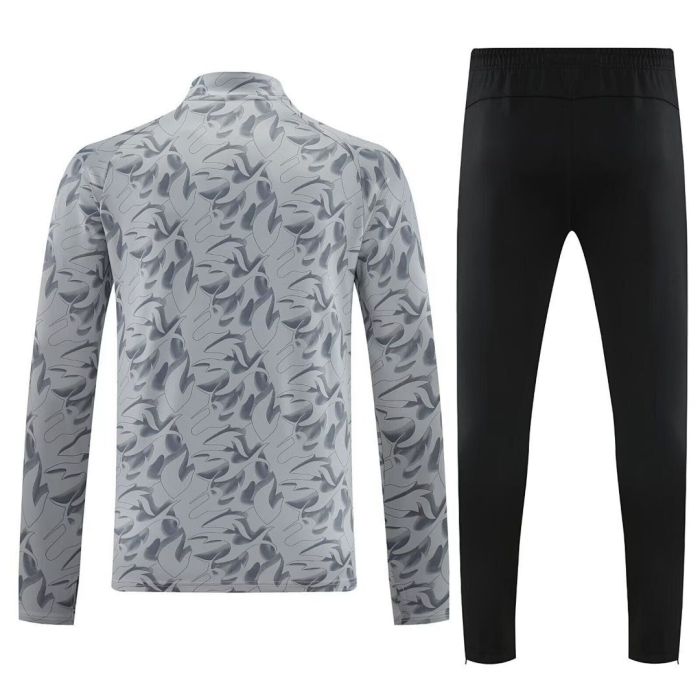 2025-2026 AC Milan Grey Soccer Training Sweater and Pants Football Kit