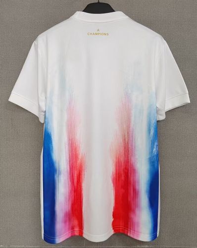 Fan Version 2025-2026 PSG White/Blue/Red Soccer Training Jersey Paris Football Maillot