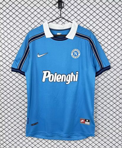 Retro Jersey 1998-1999 Calcio Napoli Home Soccer Jersey Napoles Vintage Football Shirt
