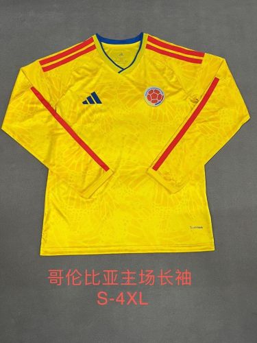 Long Sleeve Fan Version 2026 Colombia Home Soccer Jersey Camisetas de Futbol