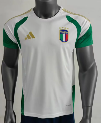Fan Version 2025-2026 Italy White/Green Soccer Jersey Football Shirt