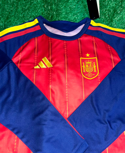 Long Sleeve Fan Version 2026 Spain Home Soccer Jersey España Camisetas de Futbol