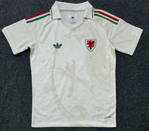 Fan Version Wales 2026 Away White Soccer Jersey Football Shirt