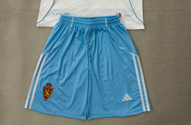Fan Version 2025-2026 Zaragoza Home Soccer Shorts Football Shorts