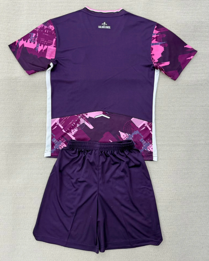 Youth Uniform Kids Kit 2025-2026 Lille Fourth Away Soccer Jersey Shorts Child Football Set