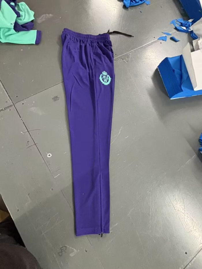2025-2026 Valladolid Purple/Green Soccer Training Sweater and Pants Football Kit