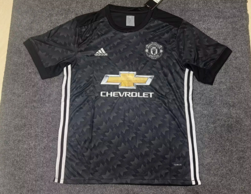 Retro Jersey 2017-2018 Manchester United Away Black Soccer Jersey Vintage Football Shirt