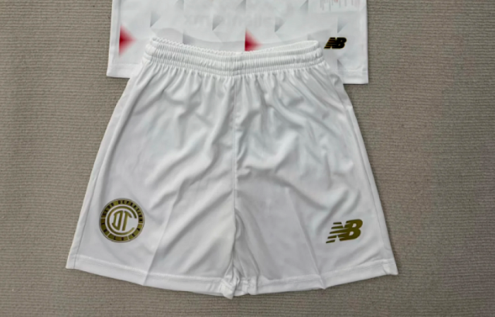 Fan Version 2025-2026 Toluca Away White Soccer Shorts Football Shorts