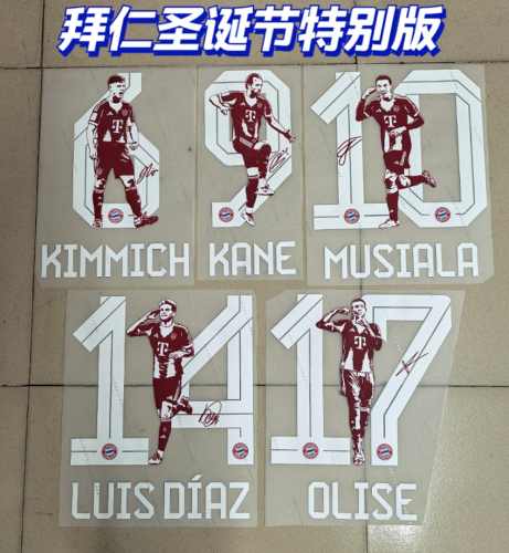 Bayern 2025-2026 xmas version fonts Christmas Lettering