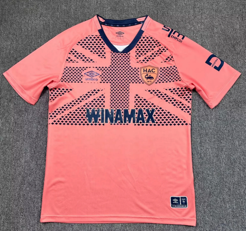 Maillot Fan Version 2025-2026 Le Havre AC Away Pink Soccer Jersey Football Shirt