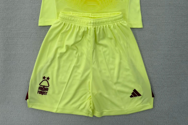 Fan Version 2026 Nottingham Forest Yellow Goalkeeper Soccer Shorts Football Shorts