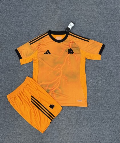 Adult Uniform 2025-2026 As Roma Away Soccer Jersey Shorts Men's Football Shirt