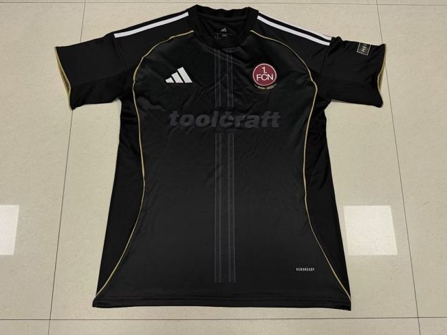 Fan Version 2025-2026 1. FC Nürnberg Black Europa Version Soccer Jersey Nurnberg Football Shirt