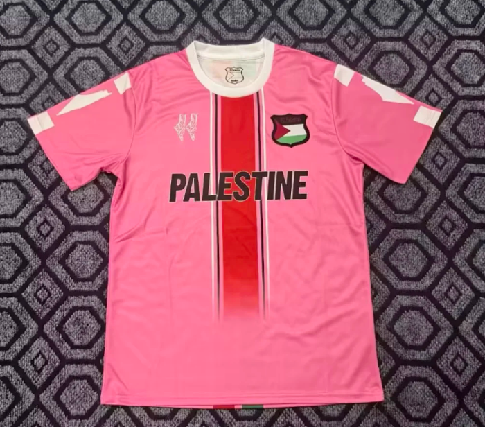 Fan Version 2025-2026 Palestine Pink Soccer Jersey FC Palestina Football Shirt