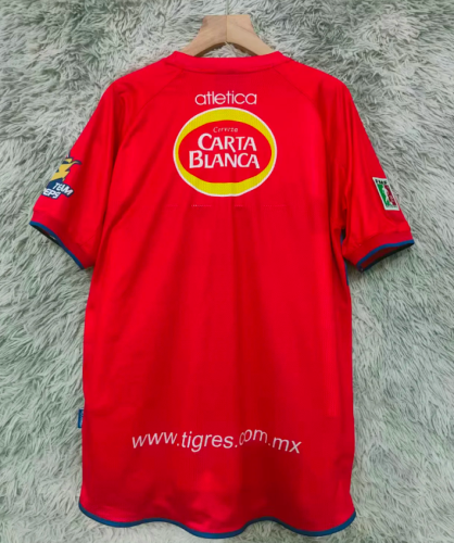 Retro Jersey 2002-2003 Tigres UANL Away Red Soccer Jersey Vintage Football Shirt