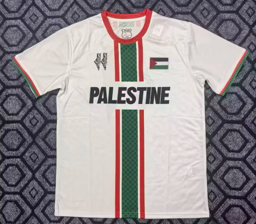 Fan Version 2025-2026 Palestine White Soccer Jersey FC Palestina Football Shirt