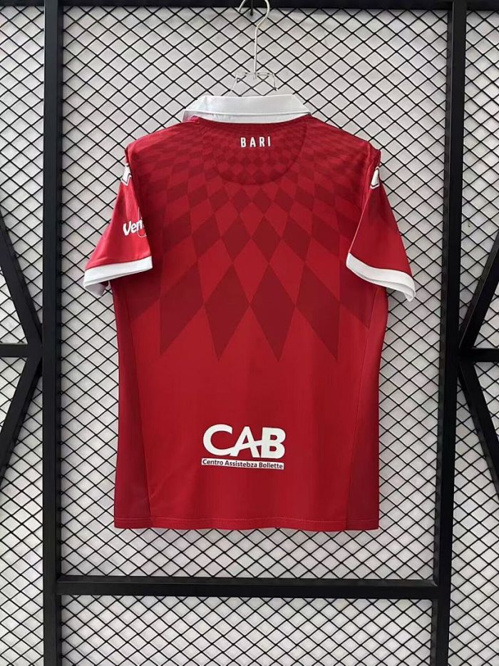 Fan Version 2025-2026 Bari Away Red Soccer Jersey Football Shirt