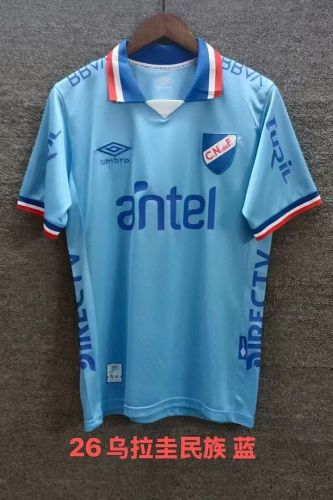 with All Sponor Logos Fans Version 2025-2026 Club Nacional de Football Blue Soccer Jersey Football Shirt