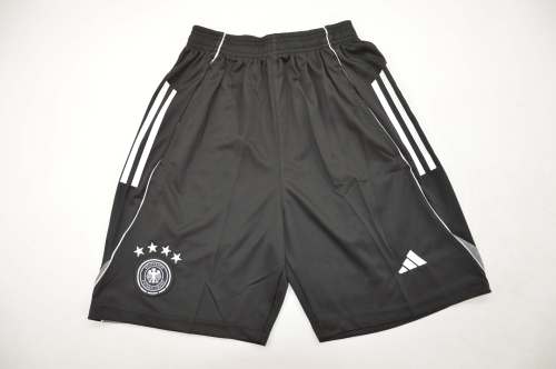 Fan Version 2025-2026 Germany Black Soccer Training Shorts Football Shorts